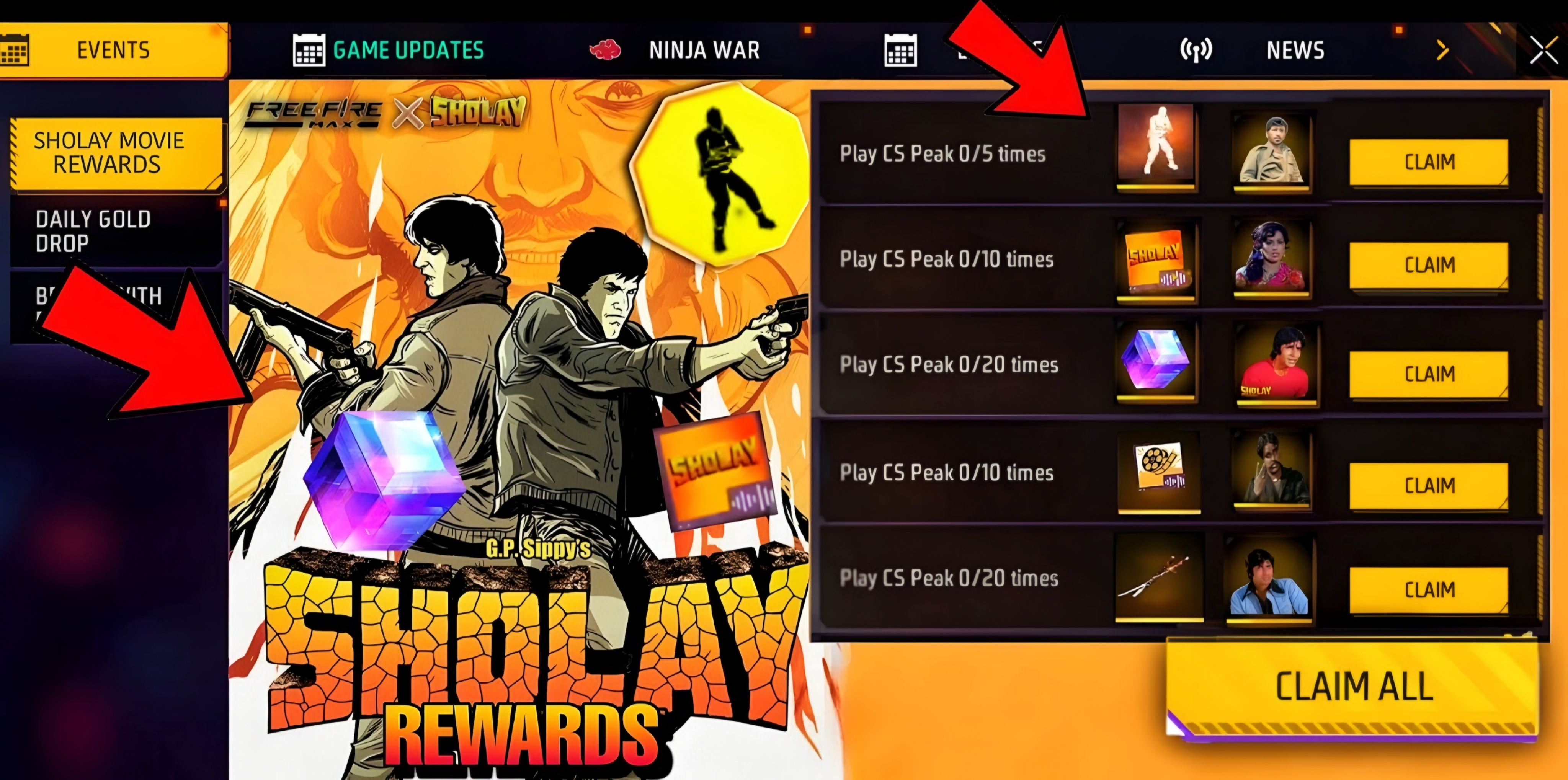 Sholay Rewards Poster